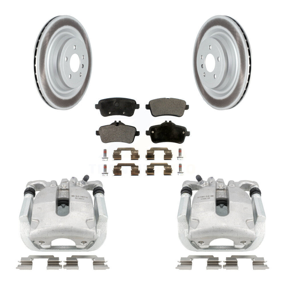 Rear Disc Brake Caliper Coated Rotors And Ceramic Pads Kit For Mercedes-Benz GL450 GLS550 GL550 ML63 AMG KCG-100295T