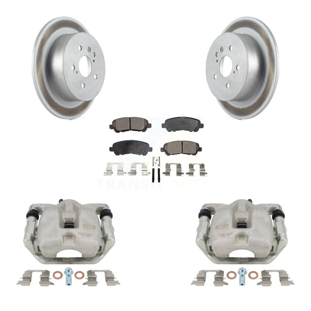 Rear Disc Brake Caliper Coated Rotor And Ceramic Pad Kit For 2008-2013 Toyota Highlander KCG-100296T
