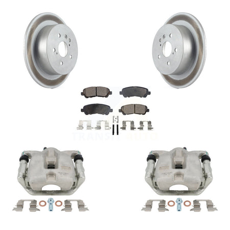 Rear Disc Brake Caliper Coated Rotor And Ceramic Pad Kit For 2008-2013 Toyota Highlander KCG-100296T