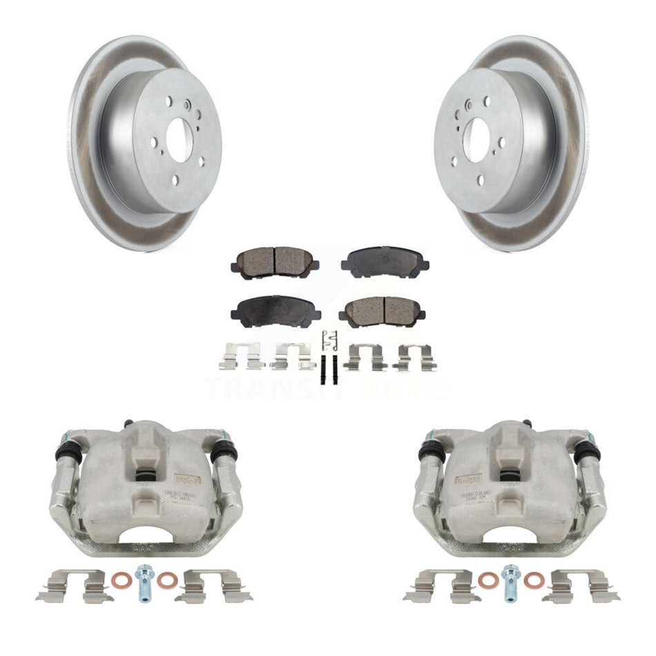Rear Disc Brake Caliper Coated Rotor And Ceramic Pad Kit For 2008-2013 Toyota Highlander KCG-100296T