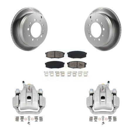 Rear Disc Brake Caliper Coated Rotor And Semi-Metallic Pad Kit For Toyota Tundra Sequoia KCG-100302S