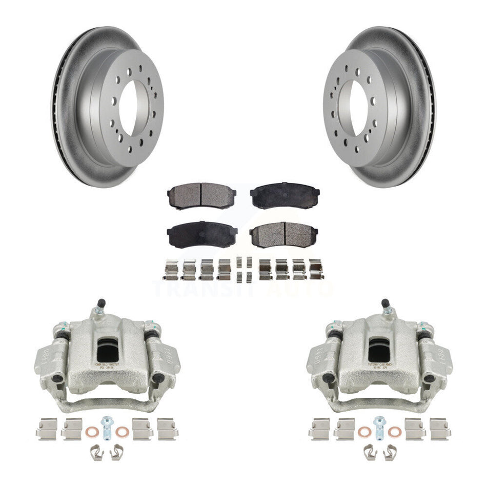 Rear Disc Brake Caliper Coated Rotors And Ceramic Pads Kit For Toyota 4Runner FJ Cruiser KCG-100302T