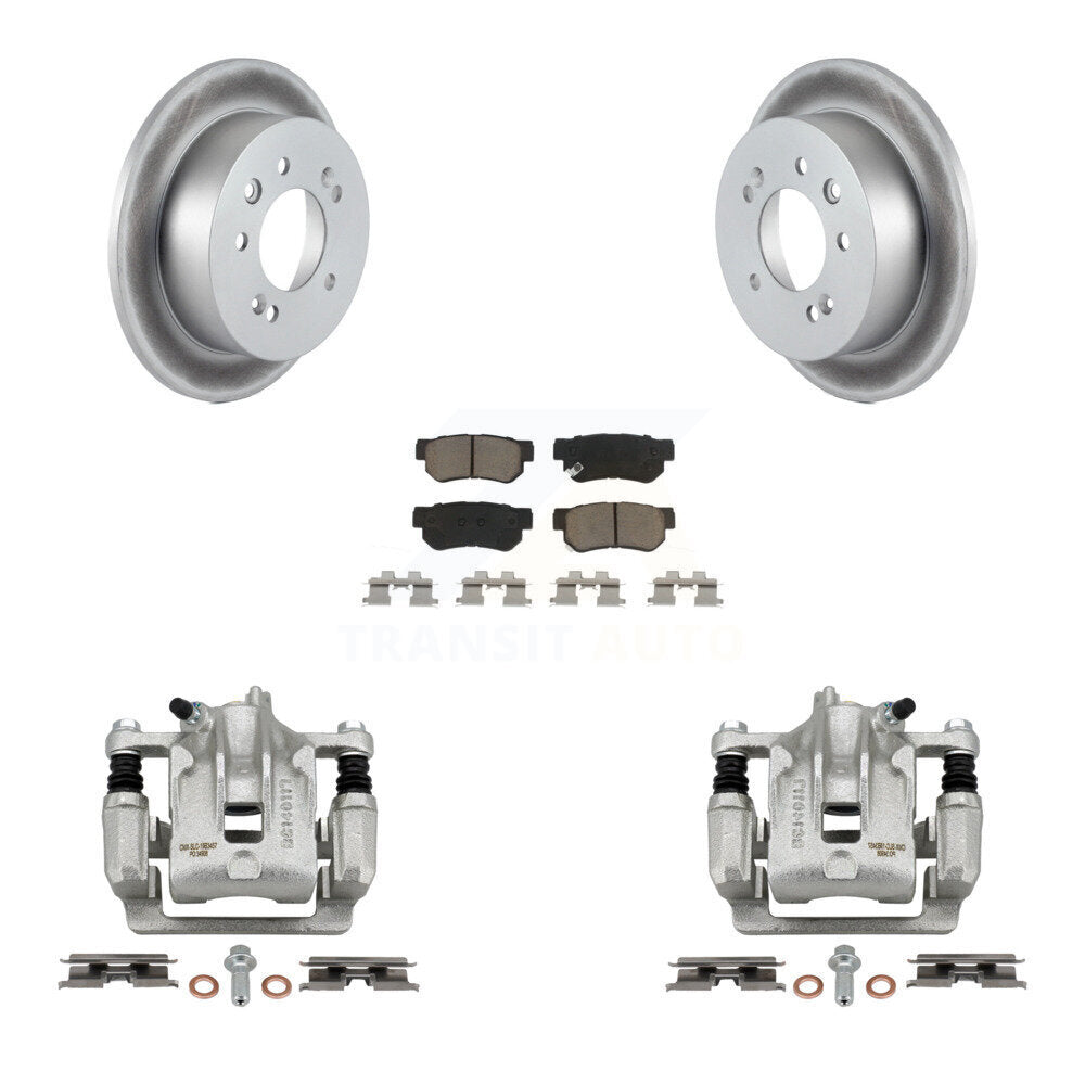 Rear Disc Brake Caliper Coated Rotors And Ceramic Pads Kit For Hyundai Elantra KCG-100304C