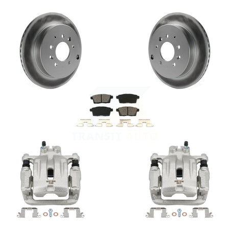 Rear Brake Caliper Coat Rotor Semi-Metallic Pad Kit For Ford Edge Mazda CX-7 Lincoln MKX KCG-100304S