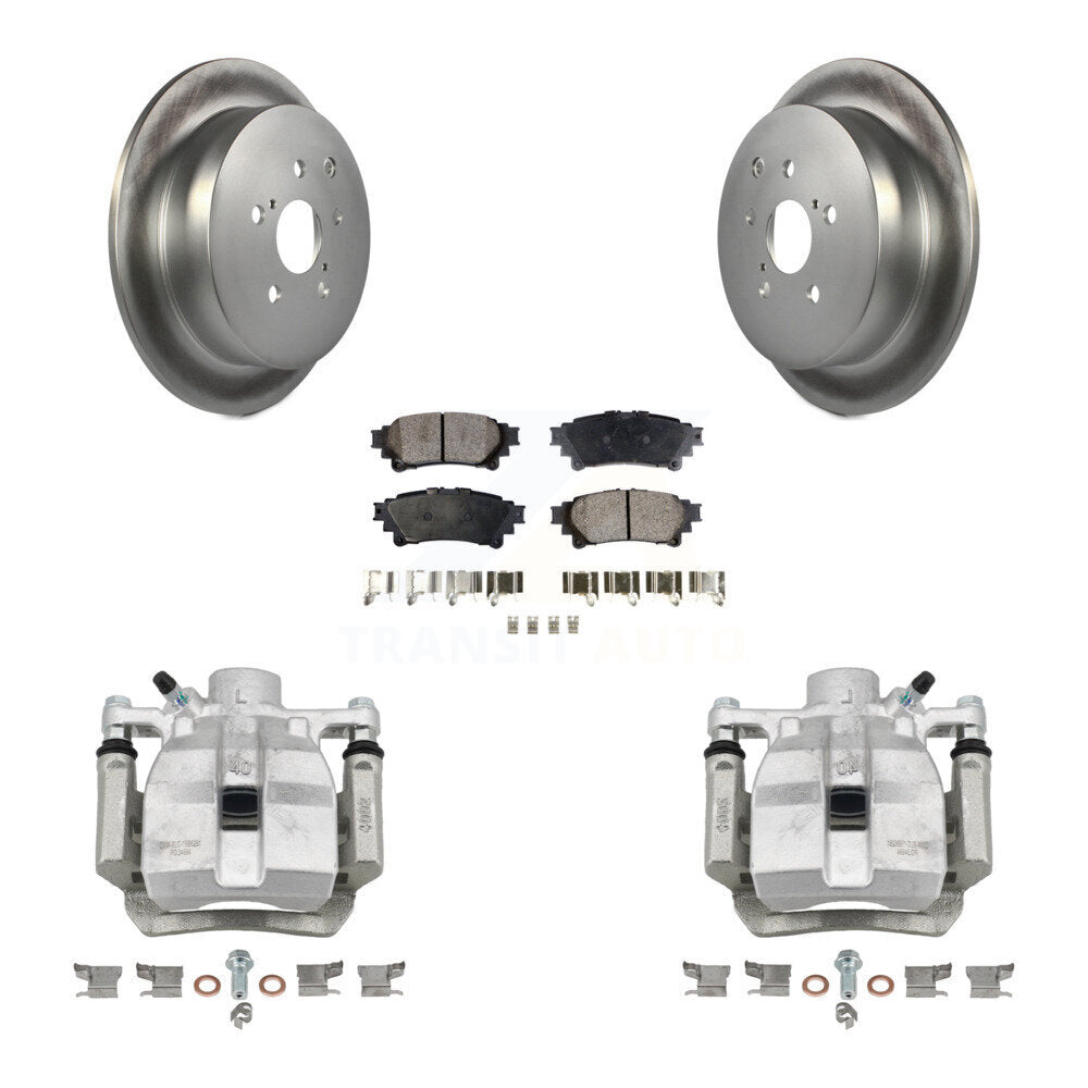 Rear Disc Brake Caliper Coat Rotors Ceramic Pad Kit For Toyota Sienna Lexus RX350 RX450h KCG-100304T
