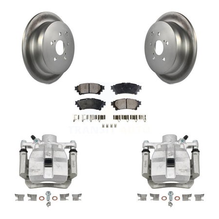 Rear Disc Brake Caliper Coat Rotors Ceramic Pad Kit For Toyota Sienna Lexus RX350 RX450h KCG-100304T
