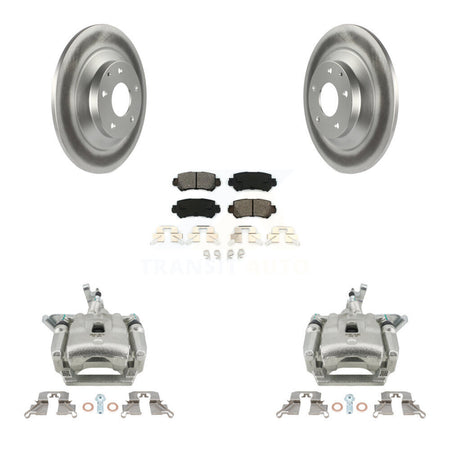 Rear Disc Brake Caliper Coated Rotors And Semi-Metallic Pad Kit For 2013-2015 Mazda CX-5 KCG-100305S