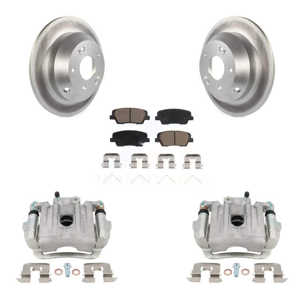 Rear Brake Caliper Coat Rotor And Ceramic Pad Kit For Kia Sorento Hyundai Santa Fe Sport KCG-100309C