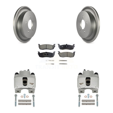 Rear Disc Brake Caliper Coated Rotors And Ceramic Pads Kit For Lincoln Blackwood KCG-100309T