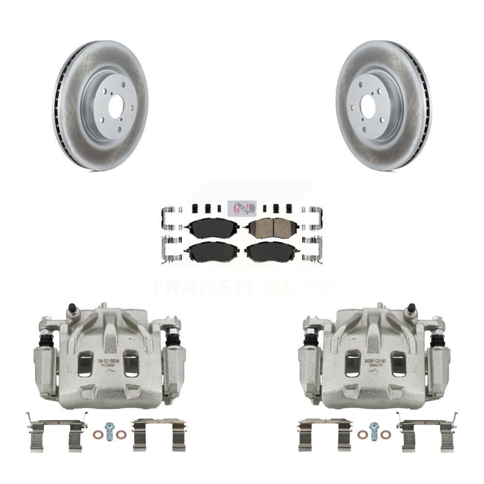 Front Brake Caliper Coat Rotors Ceramic Pad Kit For Subaru Outback WRX Legacy Tribeca B9 KCG-100310N