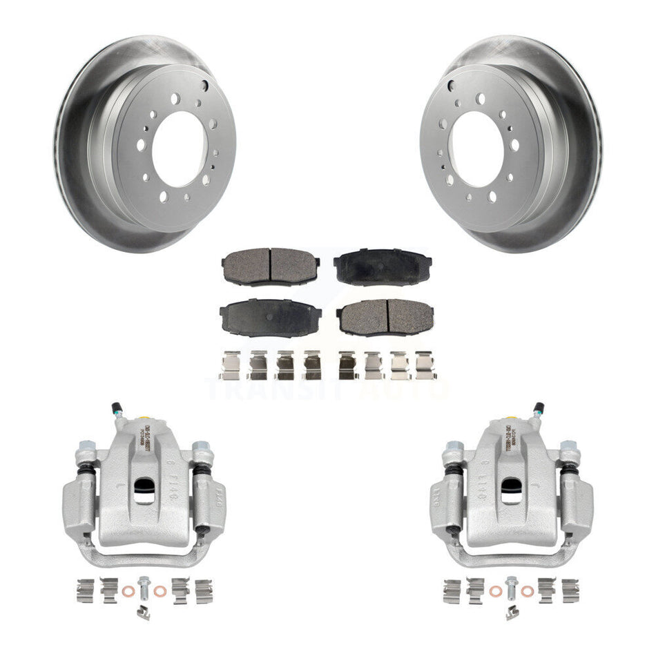 Rear Disc Brake Caliper Coated Rotor And Semi-Metallic Pad Kit For Toyota Tundra Sequoia KCG-100310P