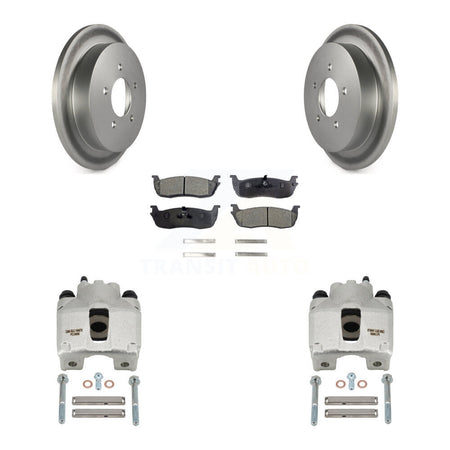 Rear Disc Brake Caliper Coated Rotors And Ceramic Pads Kit For Lincoln Blackwood KCG-100310T