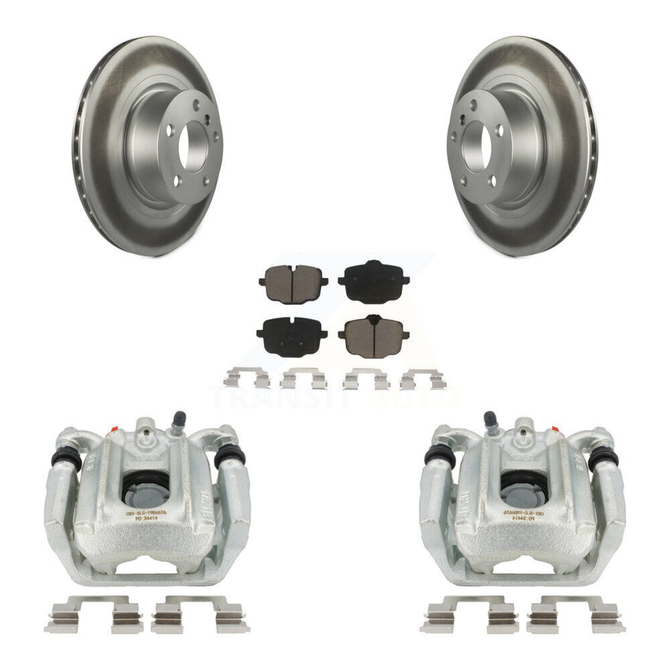 Rear Disc Brake Caliper Coated Rotors And Ceramic Pads Kit For 2012 BMW X3 From 10 11 KCG-100313C by Transit Auto