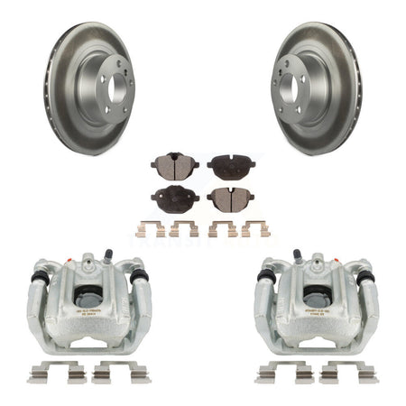 Rear Disc Brake Caliper Coated Rotors And Semi-Metallic Pads Kit For BMW X3 X4 KCG-100313P by Transit Auto