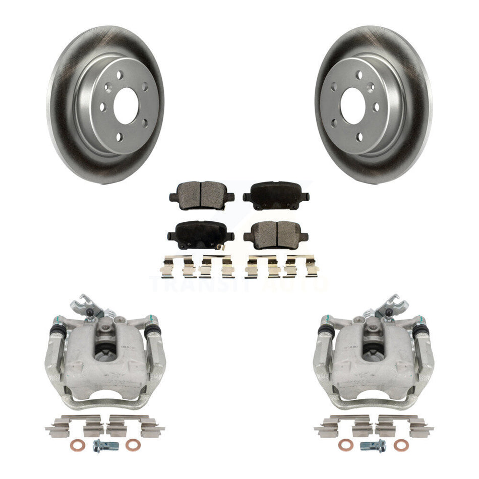 Rear Disc Brake Caliper Coated Rotors And Ceramic Pads Kit For Chevrolet Cruze KCG-100314T