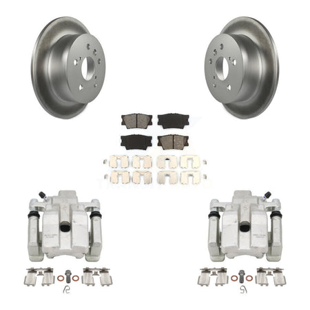 Rear Brake Caliper Coat Rotors Semi-Metallic Pad Kit For Toyota Camry Lexus ES350 Avalon KCG-100315S