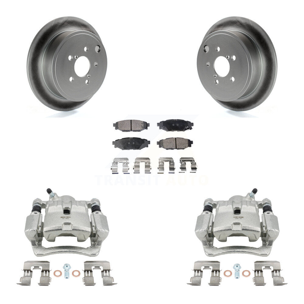 Rear Disc Brake Caliper Coated Rotor And Ceramic Pad Kit For Subaru Impreza Forester WRX KCG-100318T