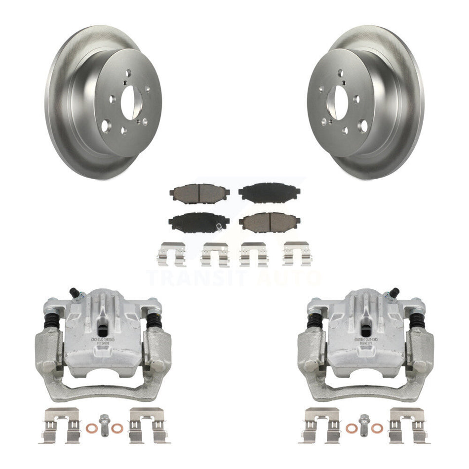 Rear Brake Caliper Coat Rotor & Ceramic Pad Kit For Subaru Impreza Forester Crosstrek XV KCG-100320C