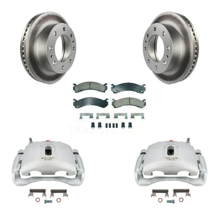 Front Brake Caliper Coat Rotor And Ceramic Pad Kit For Chevrolet GMC Express 3500 Savana KCG-100320N