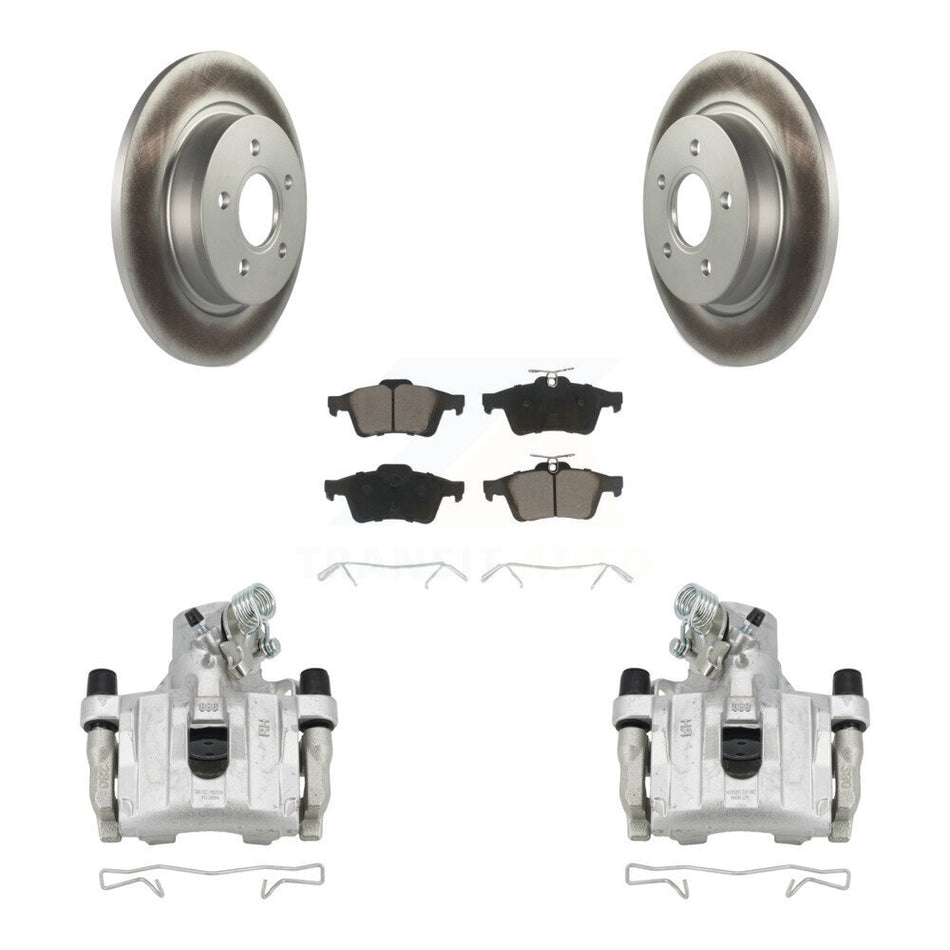 Rear Disc Brake Caliper Coated Rotors And Ceramic Pads Kit For Volvo S40 C30 V50 C70 KCG-100321C