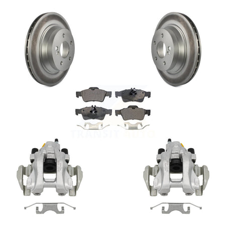 Rear Brake Caliper Coat Rotors & Ceramic Pad Kit For Mercedes-Benz E350 E500 E320 CLS550 KCG-100321T