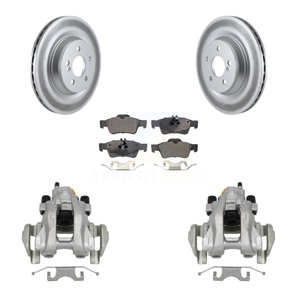 Rear Brake Caliper Coat Rotors Ceramic Pad Kit For Mercedes-Benz S350 With Sport Package KCG-100322T