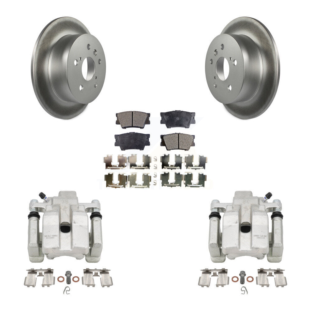 Rear Brake Caliper Coat Rotors Semi-Metallic Pad Kit For Toyota Camry Lexus ES350 Avalon KCG-100325P