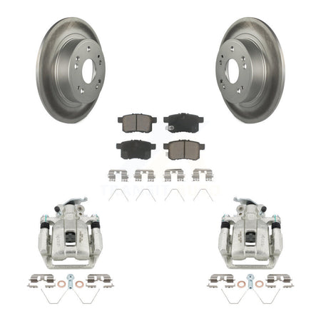Rear Disc Brake Caliper Coated Rotors And Ceramic Pads Kit For Honda Accord Acura TSX KCG-100327C