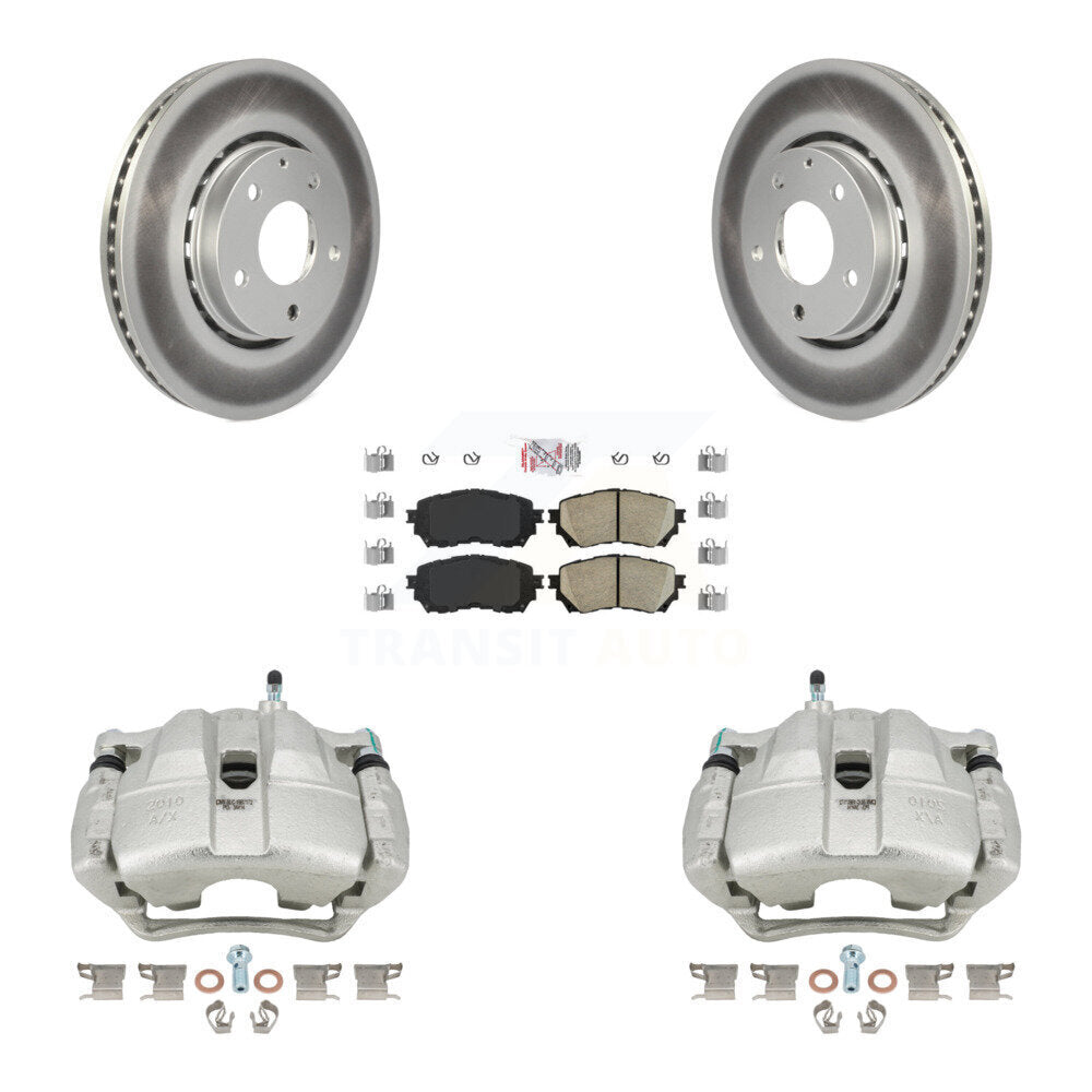 Front Brake Caliper Coat Rotor Ceramic Pad Kit For 2019-2021 Mazda 6 Naturally Aspirated KCG-100327N
