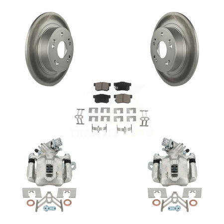 Rear Disc Brake Caliper Coated Rotors And Ceramic Pads Kit For 2016-2018 Acura ILX KCG-100329C