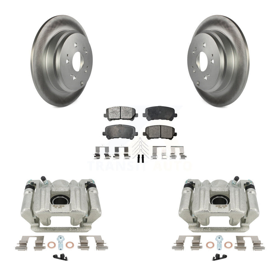 Rear Disc Brake Caliper Coated Rotors And Semi-Metallic Pads Kit For Acura MDX ZDX KCG-100331P