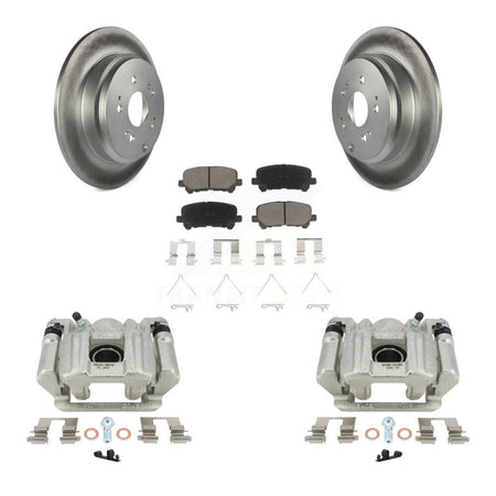 Rear Disc Brake Caliper Coated Rotors And Ceramic Pads Kit For Acura MDX ZDX KCG-100332C by Transit Auto