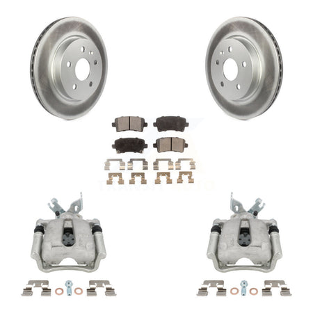 Rear Disc Brake Caliper Coated Rotors And Ceramic Pads Kit For Buick Regal LaCrosse 2.4L KCG-100334T