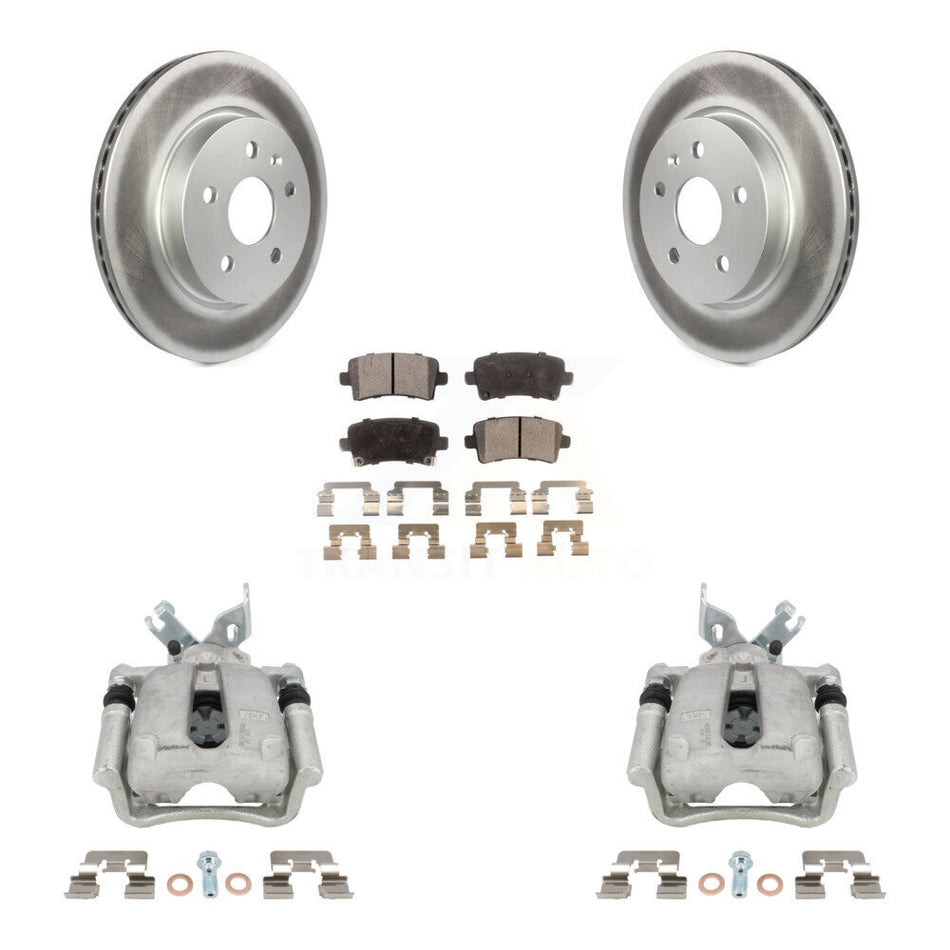 Rear Disc Brake Caliper Coated Rotors And Ceramic Pads Kit For Buick Regal LaCrosse 2.4L KCG-100334T