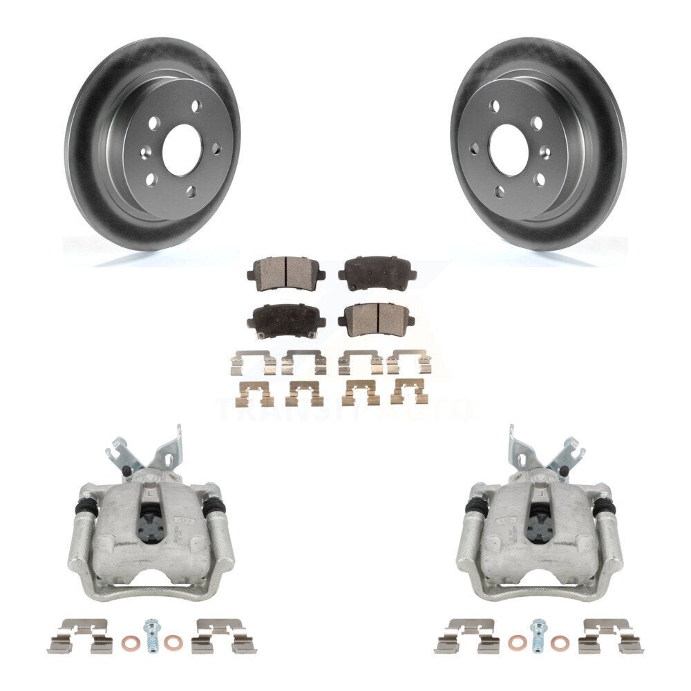 Rear Brake Caliper Coat Rotors Ceramic Pad Kit For Buick Regal LaCrosse Chevrolet Malibu KCG-100336T