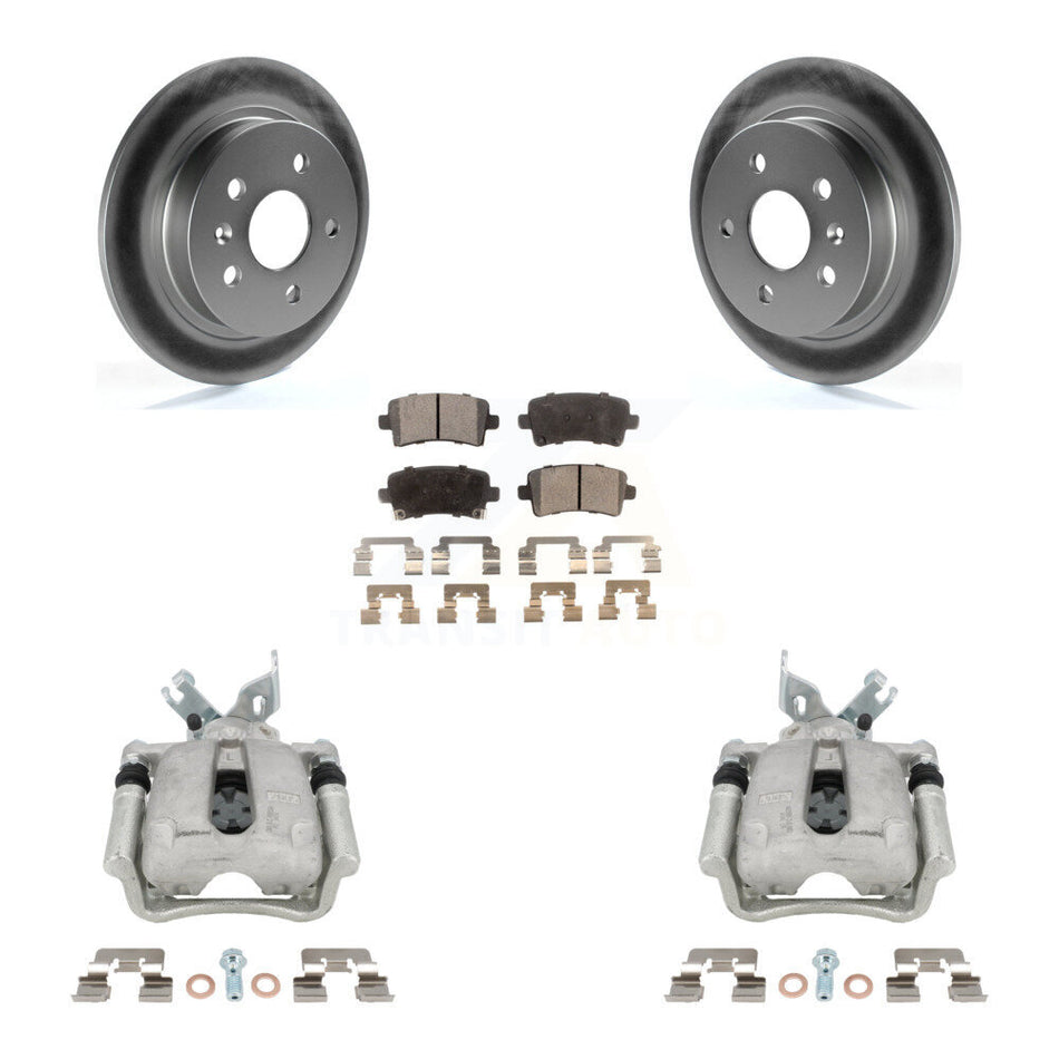 Rear Brake Caliper Coat Rotors Ceramic Pad Kit For Buick Regal LaCrosse Chevrolet Malibu KCG-100336T