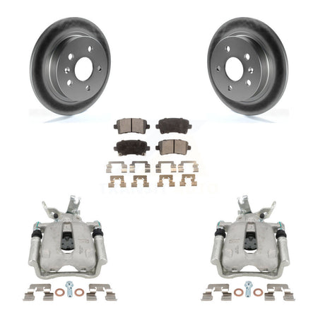 Rear Disc Brake Caliper Coated Rotors And Ceramic Pads Kit For Chevrolet Malibu Limited KCG-100338T