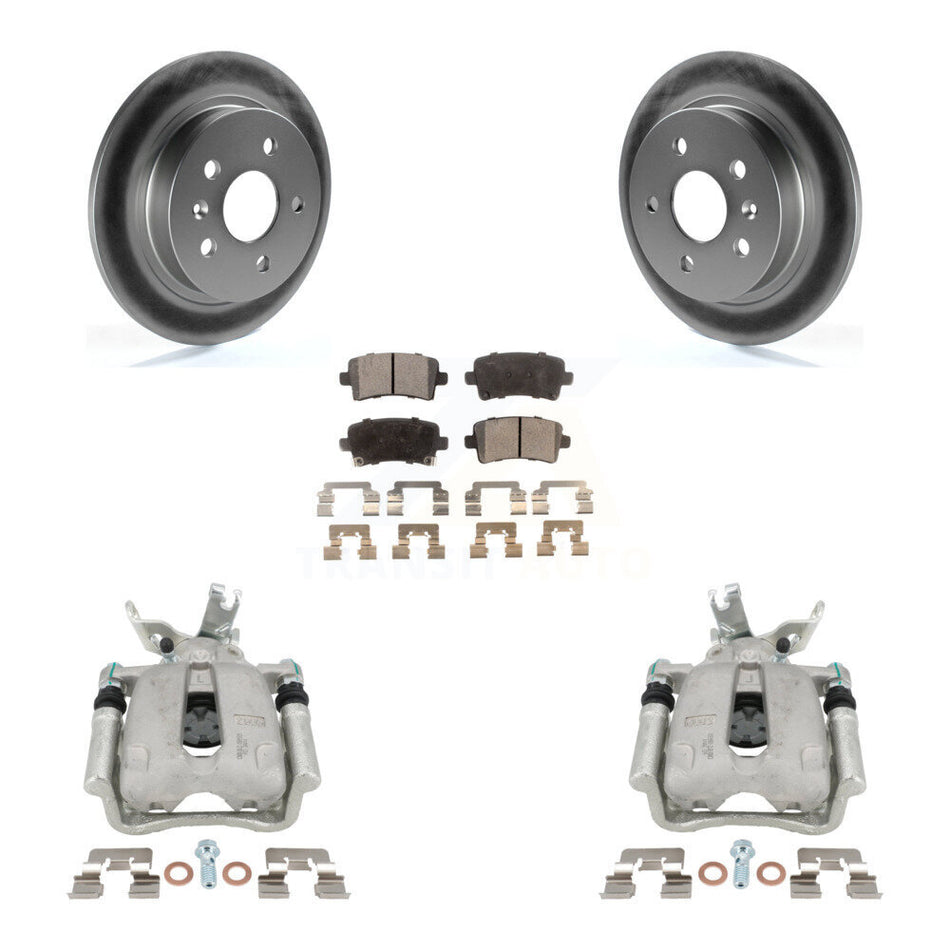 Rear Disc Brake Caliper Coated Rotors And Ceramic Pads Kit For Chevrolet Malibu Limited KCG-100338T