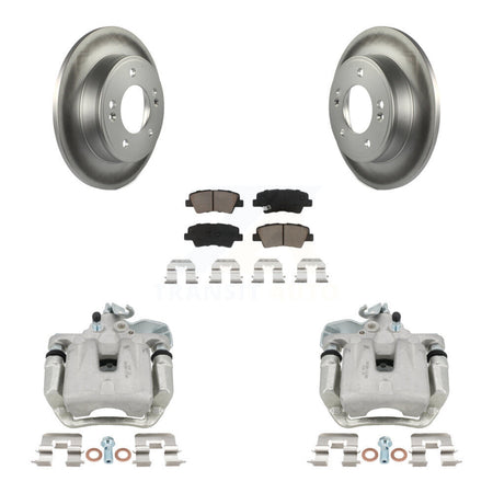 Rear Disc Brake Caliper Coated Rotors And Ceramic Pads Kit For 2014-2016 Kia Soul KCG-100339C