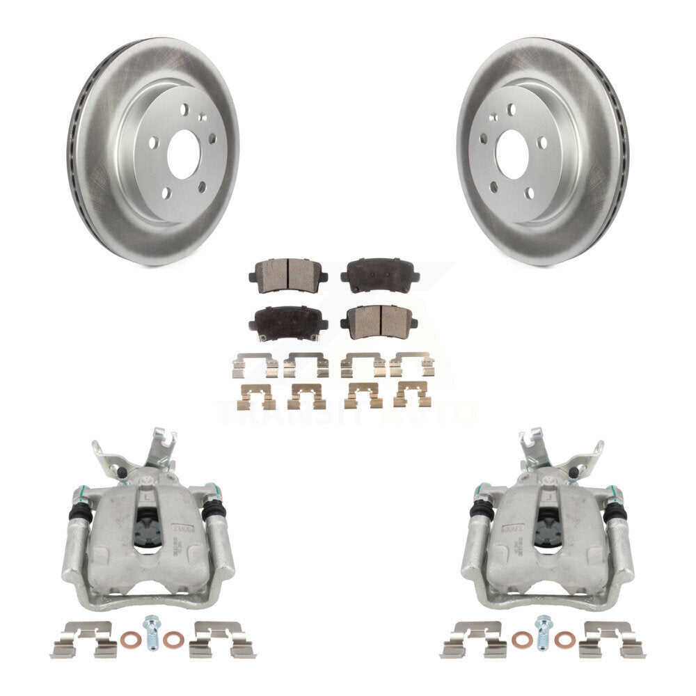 Rear Disc Brake Caliper Coated Rotors And Ceramic Pads Kit For Chevrolet Malibu Limited KCG-100339T