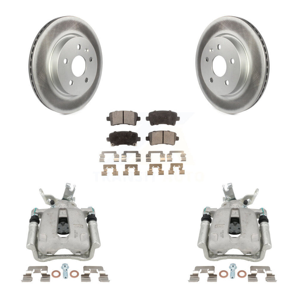 Rear Disc Brake Caliper Coated Rotors And Ceramic Pads Kit For Chevrolet Malibu Limited KCG-100339T