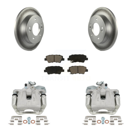 Rear Disc Brake Caliper Coated Rotors And Ceramic Pads Kit For 2017-2018 Kia Soul KCG-100341C