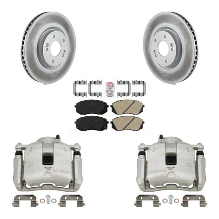 Front Brake Caliper Coat Rotor And Ceramic Pad Kit For 2016 Hyundai Tucson From 05 08 15 KCG-100344N