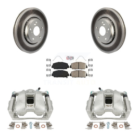 Front Disc Brake Caliper Coated Rotors And Ceramic Pads Kit For 2019-2022 Acura ILX KCG-100373N by Transit Auto