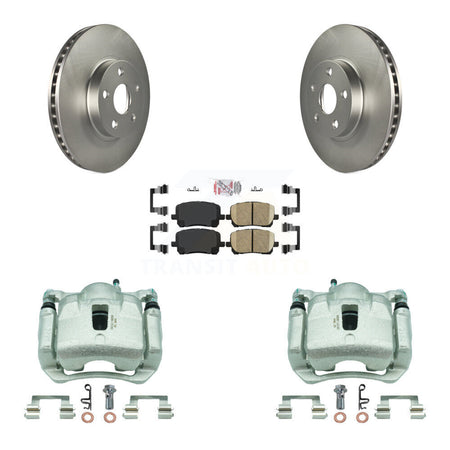Front Brake Caliper Coat Rotors & Ceramic Pad Kit For Toyota Corolla Matrix Pontiac Vibe KCG-100397N