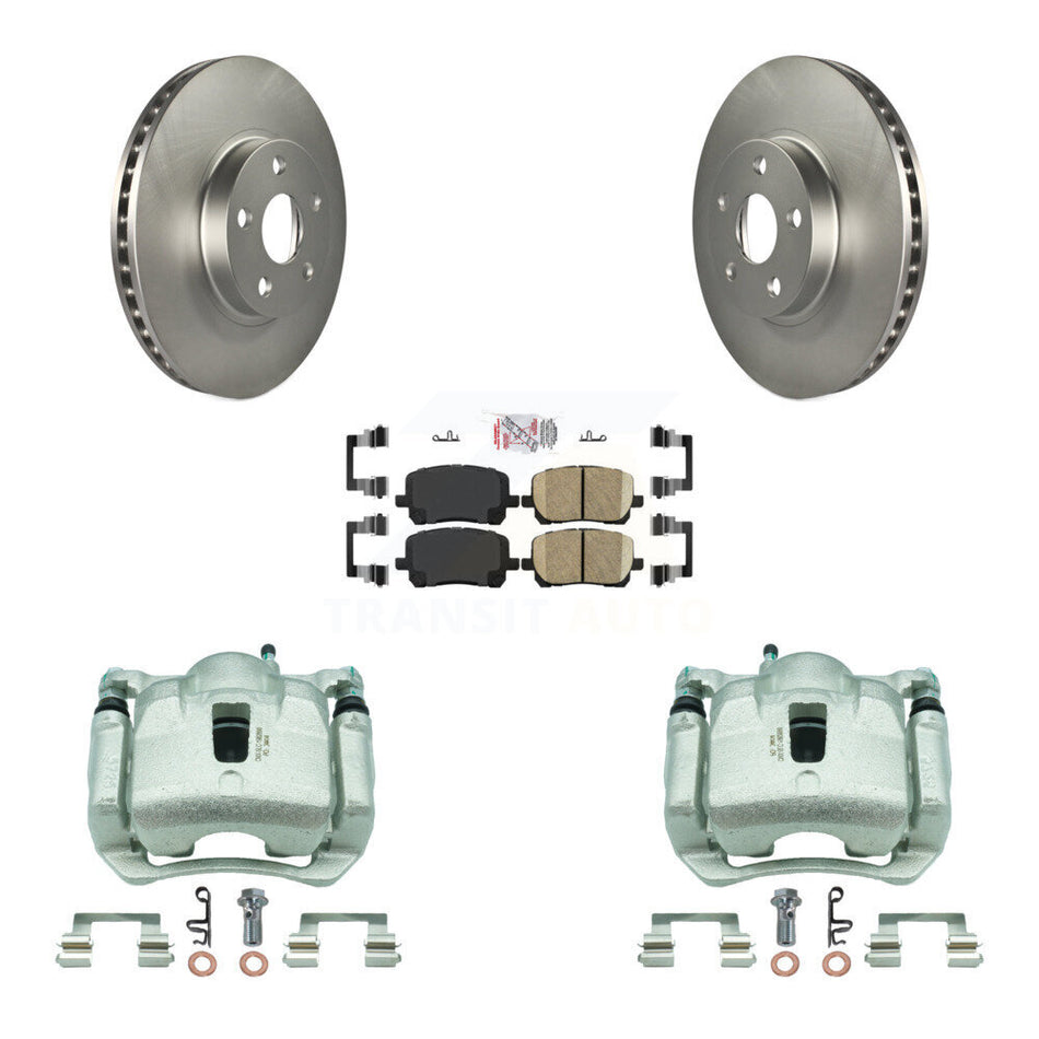 Front Brake Caliper Coat Rotors & Ceramic Pad Kit For Toyota Corolla Matrix Pontiac Vibe KCG-100397N