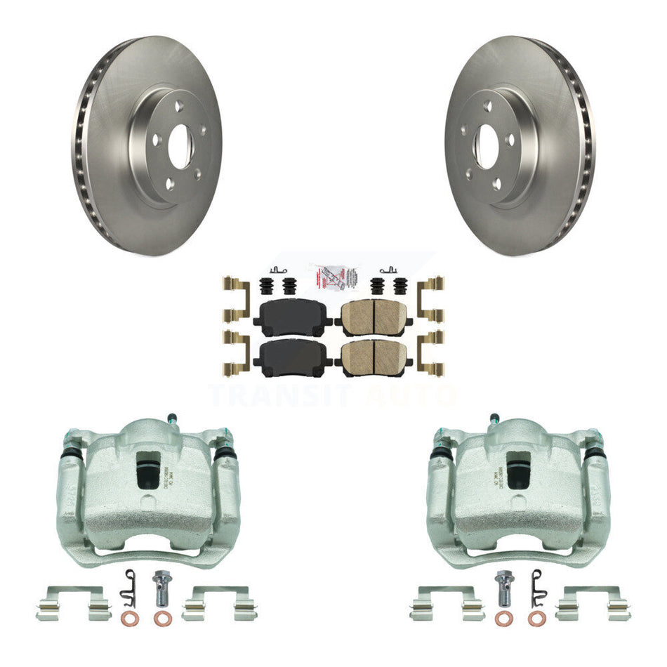 Front Brake Caliper Coat Rotors & Ceramic Pad Kit For Toyota Corolla Matrix Pontiac Vibe KCG-100398N
