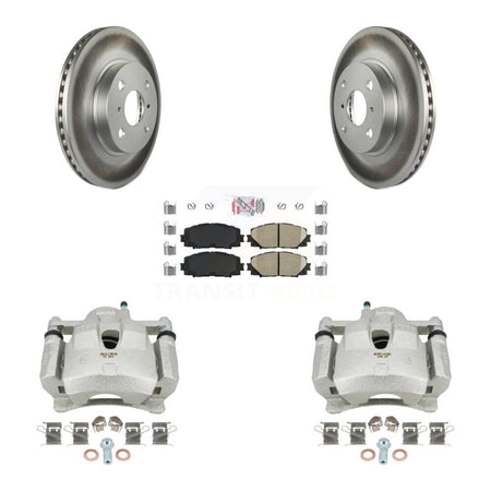 Front Disc Brake Caliper Coated Rotors And Ceramic Pads Kit For Toyota Yaris KCG-100416N