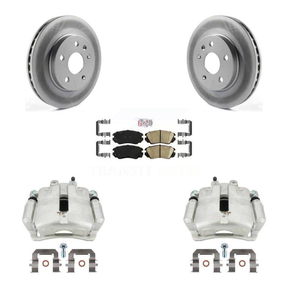 Front Disc Brake Caliper Coated Rotors And Ceramic Pads Kit For Chevrolet Malibu Buick LaCrosse Limited Regal KCG-100425N