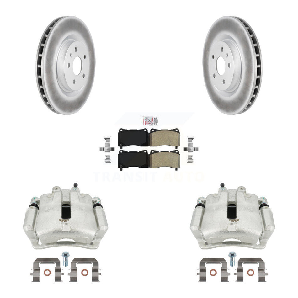 Front Disc Brake Caliper Coated Rotors And Semi-Metallic Pads Kit For 2012-2013 Buick Regal 2.4L With Brembo Calipers KCG-100427N